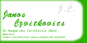 janos czvitkovics business card