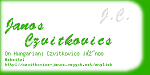 janos czvitkovics business card